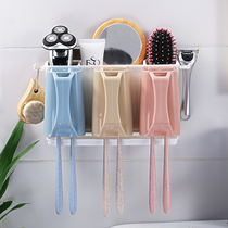 Triple Family Toothbrush Rack Free Perforation Toothbrush Storage Rack Bathroom Wall Mount Toothbrush Mouthwash Toothbrush Cup Set