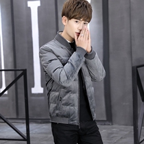 Mens jacket 2020 new gold velvet baseball cotton suit short autumn quilted jacket youth jacket stand-up collar trend