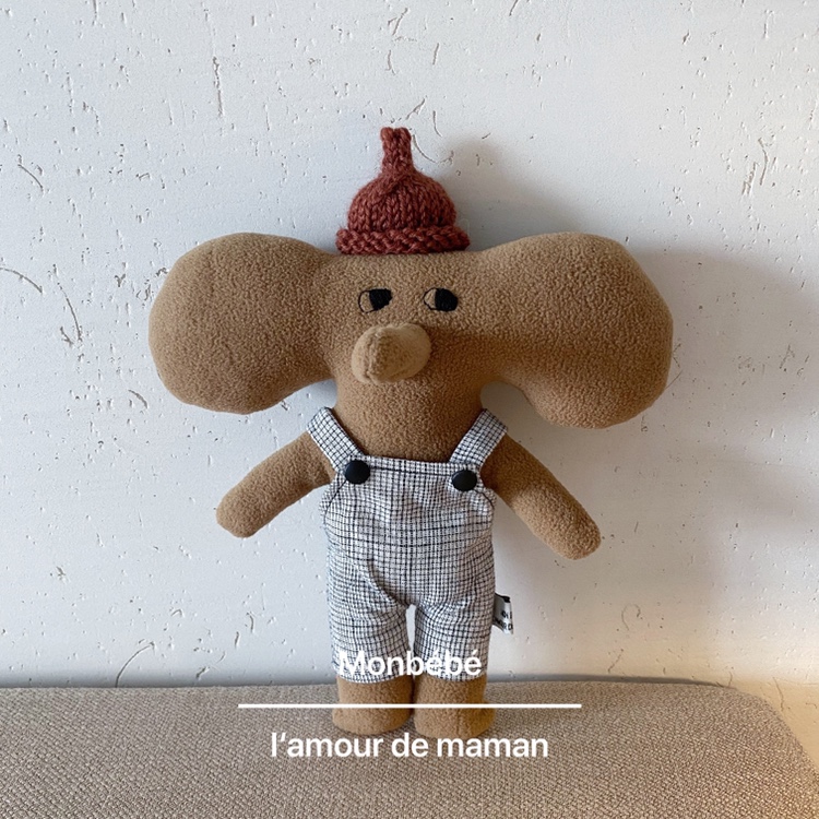 monbebe Korea imports doll designer series wearing cut-boy pants' elephant paparazzi appeasing toys