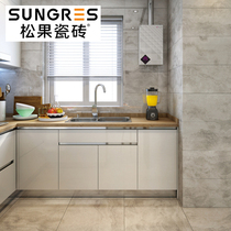 Pine cones industrial wind gray tile marble tile bathroom kitchen wall tile floor tile living room tile 300600