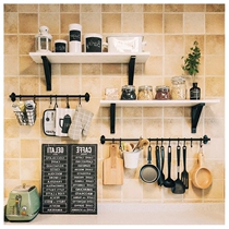Nordic ins word partition Bathroom shelf Wall-mounted creative bookshelf Kitchen storage rack Living room display shelf