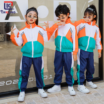 Primary school uniforms spring and autumn British style three-piece childrens class uniforms kindergarten uniforms loose autumn entrance photos