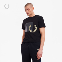 FRED PERRY MENs T-shirt 2021 summer new British casual short-sleeved wheat ear embroidery crew neck cotton M1689
