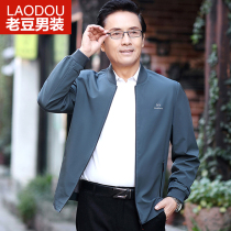 2020 middle-aged mens mens 30 40-50 years old dad casual coat middle-aged jacket mens spring thin top