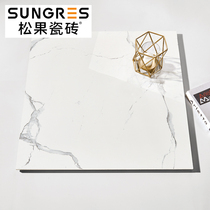 Pine cones Nordic jazz white marble tiles full glaze bathroom kitchen wall tiles living room floor tiles 600800