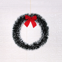 Christmas decorations Christmas top pull flower Christmas wreath Christmas tree pendant door hanging door plate top wreath