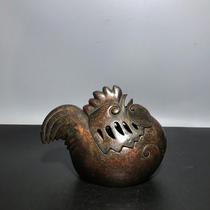 Treasure copper golden rooster to report dawn incense incense burner-AD2807