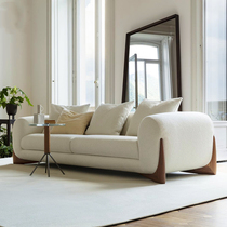 Sun-style Inwind Wind Silence Designer Nordic Modern Minimalist Small Household Type Log Sheep Corner Sofa Fabric Living-room