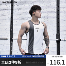 BLUESFLY Sports Vest Mens Summer New Collision Color Sleeveless T-shirt Loose Speed Dry Fitness Room With Iron Jacket