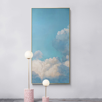 Qianxiang painting Modern vertical version of the entrance decorative painting Corridor corridor fresco painting Nordic simple hanging painting at home