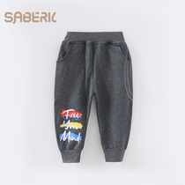 Small Shells Baby Boy Clothing Pants Pure Cotton Spring Autumn Winter New Male Baby Catch Suede Pants Girl Outwear Casual Pants