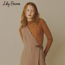 Lily Brown Autumn and Winter light slim Knit base top LWNT195019