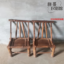 Old-style bamboo chair Old objects bamboo chair rural nostalgia folk farmhousehold decoration collection