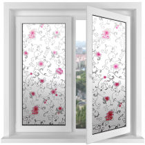 Glass sticker with adhesive self-adhesive balcony window glass adhesive film sunscreen sunscreen bathroom anti-walk light glass sticker