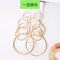 Circle earrings 5 pairs of nightclub earrings for women