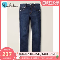 MiniBoden denim trousers boys and children slim slim elastic waist comfortable British childrens clothing autumn and winter New