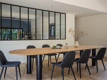 Modern minimalist solid wood desk designer special-shaped negotiation writing desk Nordic boss table meeting long table