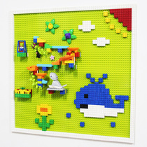 Kindergarten building blocks on the wall large particle floor Household building blocks on the wall Shopping mall childrens room construction toy assembly