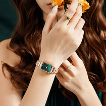 Valentines Day Gifts 2021 New Watches Lady Brief Little Green Watch Small Crowd Light Luxury Brands Watch Nameplate