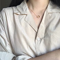 PAUSA ANN 2017 vol 6 18K gold daylight irregular ring necklace female choker simple