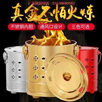 Incense Buddha burning drum to pay homage to the Qingming Festival does not rust stainless steel kitchenware xiang zhi home indoor