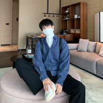 Hualun cotton shirt mens long-sleeved Korean version of the trend handsome fashion brand warm frock casual tie base shirt