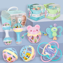 Baby toys 3-6-12 months newborn rattle 0-1 year old baby puzzle early education children hand bell tooth glue