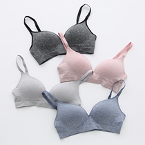 Japanese ladies comfortable without steel ring bra Japanese sports girl thin collection small chest underwear women Summer bra