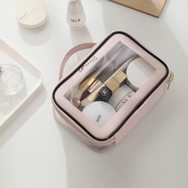 PVC Transparent Makeup Bag Large Capacity Portable Travel Net Red INS Advanced Handheld Cosmetics Containing Bag Wash Bag