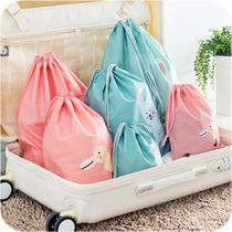 Travel storage bag drawstring harness pocket storage waterproof nylon storage bag large luggage packing bag