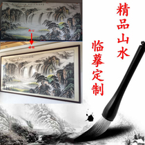 Country painting landscape painting pure hand-painted real handwriting professional large painting and calligraphy customized water ink flower and bird painting can be framed with mounting frame