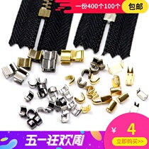 Zipped anti-zipper accessories zipped up and down zipper tail claw zipper lower stop buttoned work code pull lock choke plug