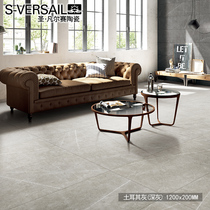 Turkish gray all-body floor tile living room tile 600x1200 modern simple gray mansion large plate tile