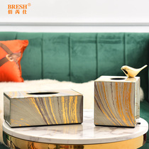 American European Style Paper Towels Box Light Lavish Creative Living Room Cramps Modern Nordic Ins Home Napkins Box Spot