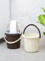 Portable bucket plastic bucket thick dormitory student storage water storage laundry round bucket household Mini small bucket