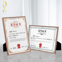 Glass Authorization Letter Of Honor Certificate Frame Appointment Letter Box Medal Fixed Formulation Authorization Plaque Making Metal Photo Frame