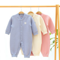 Autumn and winter clothes 0 baby clothes 3 newborn climbing clothes baby jumpsuits baby clothes ha clothes 6 months pure cotton winter warm pajamas