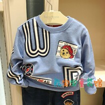 Boys thin clothes in spring and autumn new children in large childrens clothing printed ocean gas cotton TKMW93806A