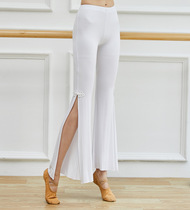 Classical Dance Forklift Pants Chinese Tall Dance Model Practice Pants White Disc Fanking National Dance Pants