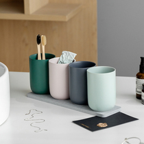 Nordic Morandi couple ceramic wash cup a pair of hotel B & B stay simple brush Cup toothbrush cup tooth cylinder