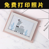 Photo frame table creative diy hand wash photos made of photo frame solid wood 6 inch 7 inch living room bedroom photo frame table