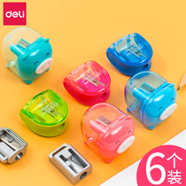 Del pencil sharpener mini pencil sharpener for children and pupils with pencil sharpener portable cute metal trumpet portable simple kindergarten small sketch color lead pen sharpener wholesale