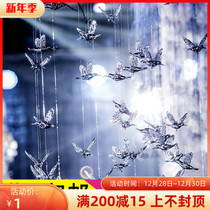 New bird hummingbird transparent acrylic aerial ceiling decoration mall window decoration stage wedding supplies