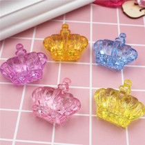 Large children acrylic Crown imitation crystal color DIY material beaded pendant pendant