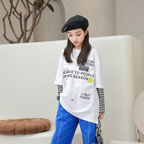 Arrogant Tiger 2021 Spring Girls Clothes Tide Brand ins Hip-hop Loose Long Top Womens Wear Spring and Autumn