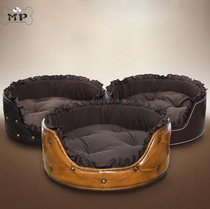 『Memory Pet』 Korean straight mail ear lace log pet dog bed ellipse round sofa