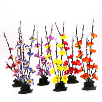 Plate flower decoration stone cherry blossom sushi sashimi Japanese and Korean cuisine Plate decoration decoration Food decoration decoration grass