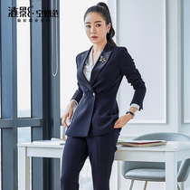  High-end suit suit womens professional clothing fashion temperament formal womens suit President jewelry store beautician overalls