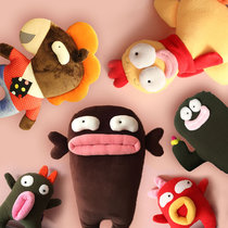 Ugly cute sand sculpture birthday gift funny Halloween Loach sausage mouth sleeping pillow cartoon cushion doll classmate