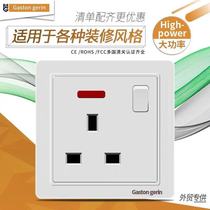 Hong Kong and Macau 86 type concealed 13A with panel British square foot three holes with indicator light Singapore socket